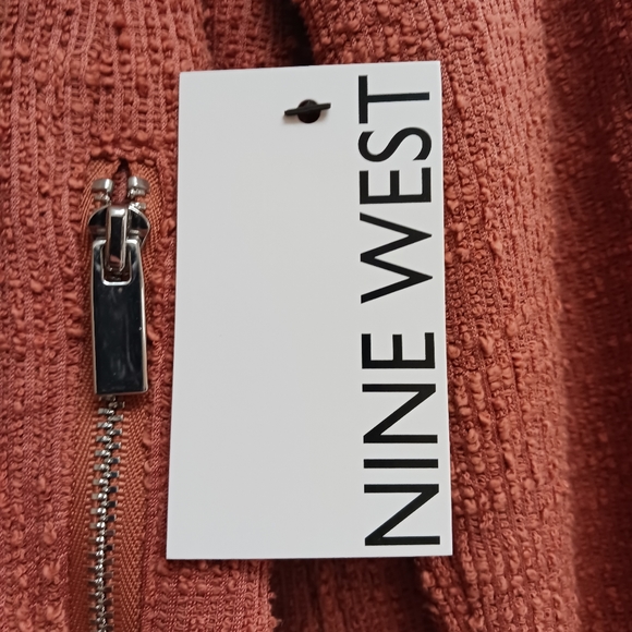 NWT Nine West Textured Knit Moto Jacket - Picture 7 of 8